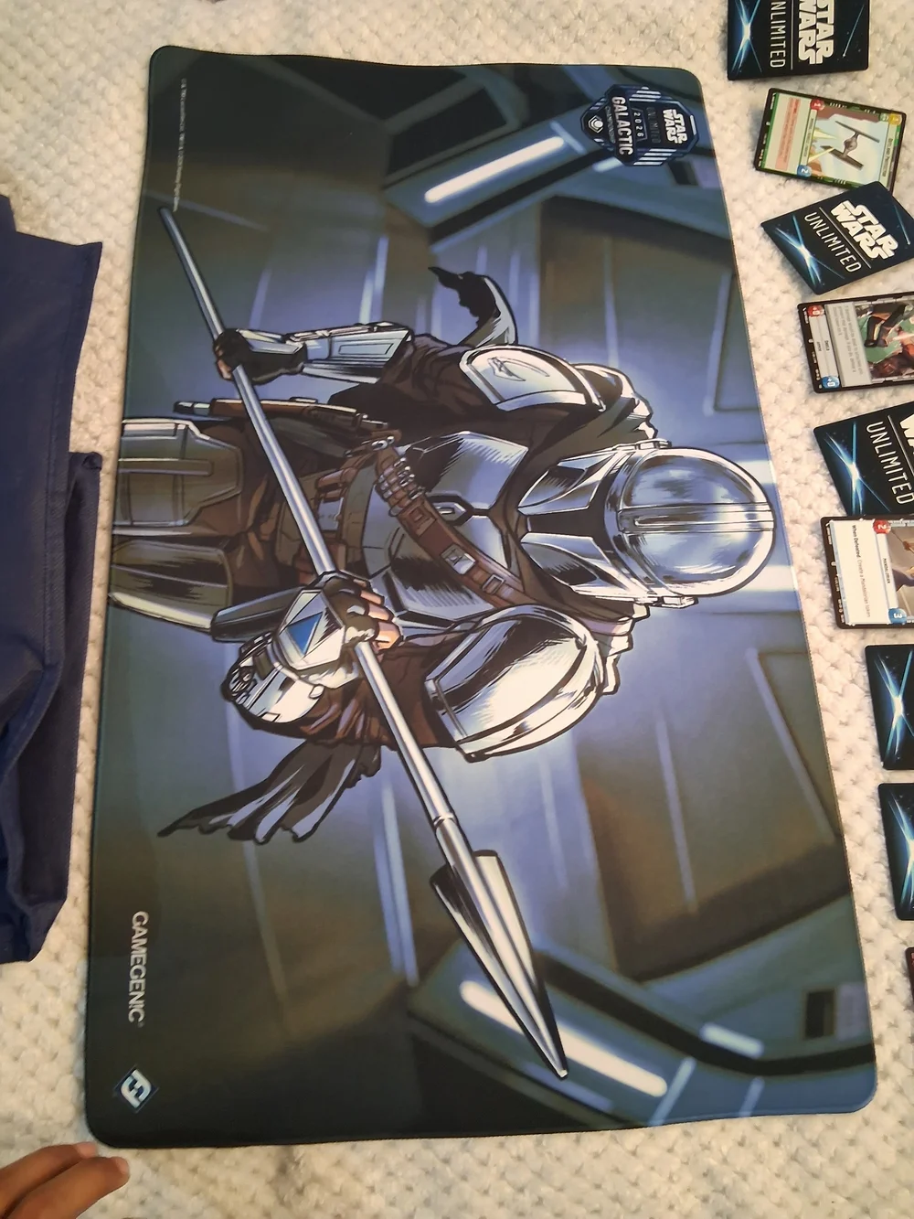 Star Wars Navy Blue Mandalorian Playmat and Tote Set